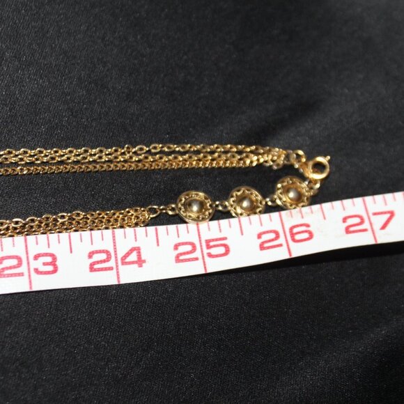 Monet Extra Long Gold Tone Chain Necklace - Picture 7 of 9